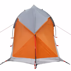 vidaXL Camping Tent Dome 1-Person Lightweight Tent Grey and Orange Waterproof - Additional view 8