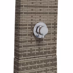 vidaXL Outdoor Shower Garden Beach Pool Shower Poly Rattan and Acacia Wood - grey, 55 x 60 x 224 cm - Additional view 7
