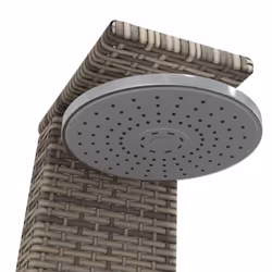 vidaXL Outdoor Shower Garden Beach Pool Shower Poly Rattan and Acacia Wood - grey, 55 x 60 x 224 cm - Additional view 8