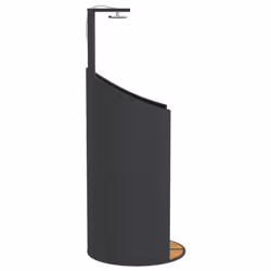 vidaXL Outdoor Shower Garden Beach Pool Shower Poly Rattan and Acacia Wood - black, 100 x 100 x 241.5 cm - Additional view 5