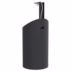 vidaXL Outdoor Shower Garden Beach Pool Shower Poly Rattan and Acacia Wood - black, 100 x 100 x 241.5 cm - Additional view 6