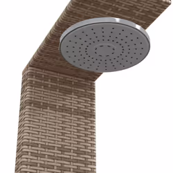 vidaXL Outdoor Shower Garden Beach Pool Shower Poly Rattan and Acacia Wood - grey, 100 x 100 x 241.5 cm - Additional view 8