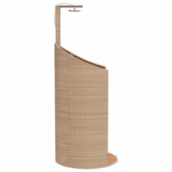 vidaXL Outdoor Shower Garden Beach Pool Shower Poly Rattan and Acacia Wood - beige, 100 x 100 x 241.5 cm - Additional view 5
