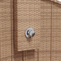 vidaXL Outdoor Shower Garden Beach Pool Shower Poly Rattan and Acacia Wood - beige, 100 x 100 x 241.5 cm - Additional view 7