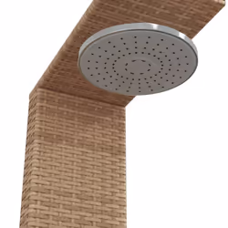 vidaXL Outdoor Shower Garden Beach Pool Shower Poly Rattan and Acacia Wood - beige, 100 x 100 x 241.5 cm - Additional view 8