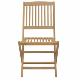 vidaXL Folding Outdoor Chair Foldable Garden Dining Chair Solid Wood Acacia - without armrest, 4 pcs - Additional view 4