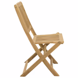vidaXL Folding Outdoor Chair Foldable Garden Dining Chair Solid Wood Acacia - without armrest, 4 pcs - Additional view 5