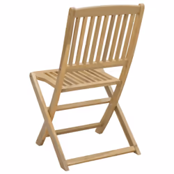 vidaXL Folding Outdoor Chair Foldable Garden Dining Chair Solid Wood Acacia - without armrest, 4 pcs - Additional view 6