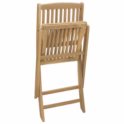 vidaXL Folding Outdoor Chair Foldable Garden Dining Chair Solid Wood Acacia - without armrest, 4 pcs - Additional view 7
