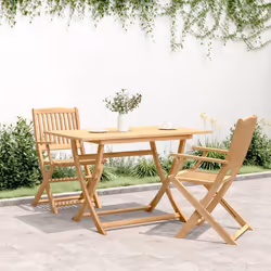 vidaXL Folding Garden Table Outdoor Table Patio Dining Table Solid Wood Acacia