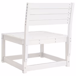 vidaXL Garden Sofa Balcony Outdoor Sofa Chair Couch White Solid Wood Pine - Additional view 5