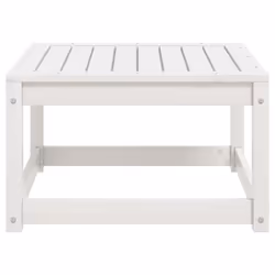 vidaXL Garden Footstool Outdoor Ottoman Stool Footrest White Solid Wood Pine - Additional view 4