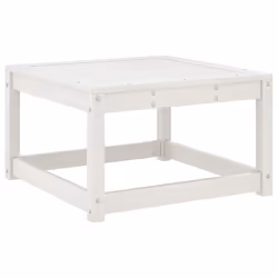 vidaXL Garden Footstool Outdoor Ottoman Stool Footrest White Solid Wood Pine - Additional view 5