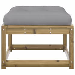 vidaXL Garden Footstool with Cushions Ottoman Footrest Impregnated Wood Pine - Additional view 4