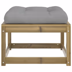 vidaXL Garden Footstool with Cushions Ottoman Footrest Impregnated Wood Pine - Additional view 5