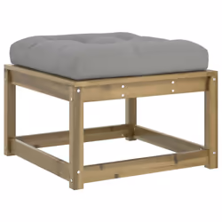 vidaXL Garden Footstool with Cushions Ottoman Footrest Impregnated Wood Pine - Additional view 6
