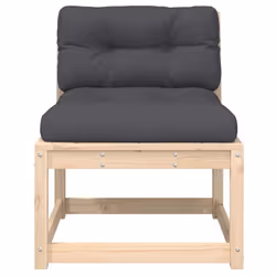 vidaXL Garden Sofas with Cushions Outdoor Sofa Chair 2 pcs Solid Wood Pine - Additional view 6