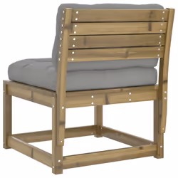vidaXL Garden Sofas Outdoor Corner Sofa Patio Seat Couch Solid Wood Douglas - natural impregnated - Additional view 5