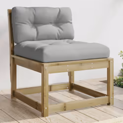 vidaXL Garden Sofas Outdoor Corner Sofa Patio Seat Couch Solid Wood Douglas - natural impregnated - Additional view 8
