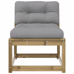 vidaXL Garden Sofas Outdoor Corner Sofa Patio Seat Couch Solid Wood Douglas - natural impregnated - Additional view 9