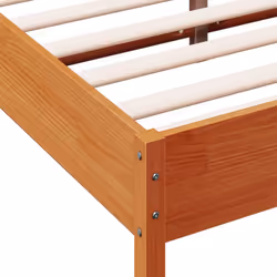 vidaXL Bed Frame Home Bed Base Bedstead Wax Brown 140x190 cm Solid Wood Pine - Additional view 6