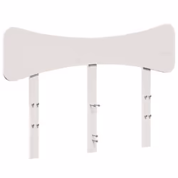 VidaXL 844782, White, Pinewood, 135 cm, 1405 mm, 81 cm, 35 mm
