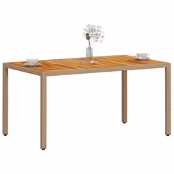 VidaXL 368127 outdoor table Beige, Brown - Additional view 4