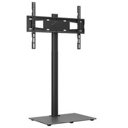 vidaXL Corner TV Stand for 32-65 Inch Swivel Cantilever TV Floor Stand Black - 1-tier