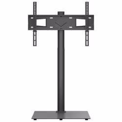 vidaXL Corner TV Stand for 32-65 Inch Swivel Cantilever TV Floor Stand Black - 1-tier