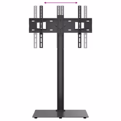 vidaXL Corner TV Stand for 32-65 Inch Swivel Cantilever TV Floor Stand Black - 1-tier - Additional view 6