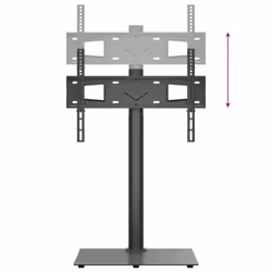 vidaXL Corner TV Stand for 32-65 Inch Swivel Cantilever TV Floor Stand Black - 1-tier - Additional view 7