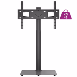 vidaXL Corner TV Stand for 32-65 Inch Swivel Cantilever TV Floor Stand Black - 1-tier - Additional view 8