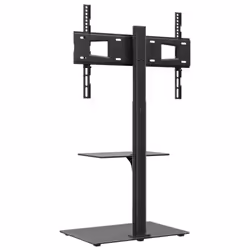 vidaXL Corner TV Stand for 32-65 Inch Swivel Cantilever TV Floor Stand Black - 2-Tiers - Additional view 4
