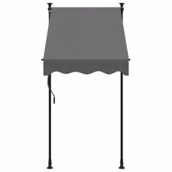 vidaXL Retractable Awning Privacy Screen Anthracite 100x150 cm Fabric & Steel - Additional view 2
