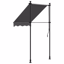 vidaXL Retractable Awning Privacy Screen Anthracite 100x150 cm Fabric & Steel - Additional view 4