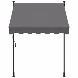 vidaXL Retractable Awning Privacy Screen Anthracite 150x150 cm Fabric & Steel