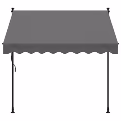 vidaXL Retractable Awning Privacy Screen Anthracite 200x150 cm Fabric & Steel