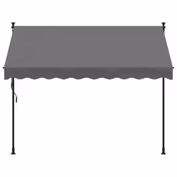 vidaXL Retractable Awning Privacy Screen Anthracite 250x150 cm Fabric & Steel - Additional view 2