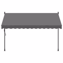 vidaXL Retractable Awning Privacy Screen Anthracite 300x150 cm Fabric & Steel