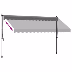 vidaXL Retractable Awning Privacy Screen Anthracite 350x150 cm Fabric & Steel - Additional view 5