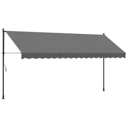 vidaXL Retractable Awning Privacy Screen Anthracite 400x150 cm Fabric & Steel