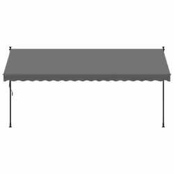 vidaXL Retractable Awning Privacy Screen Anthracite 400x150 cm Fabric & Steel