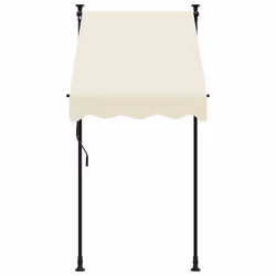 vidaXL Retractable Awning Privacy Screen Cream 100x150 cm Fabric and Steel - Additional view 2