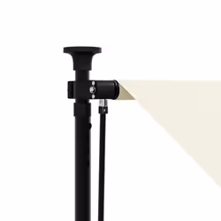 vidaXL Retractable Awning Privacy Screen Cream 300x150 cm Fabric and Steel - Additional view 7