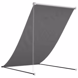 vidaXL Retractable Awning Privacy Screen Anthracite 150x150 cm Fabric & Steel - Additional view 4