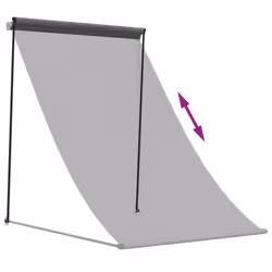 vidaXL Retractable Awning Privacy Screen Anthracite 150x150 cm Fabric & Steel - Additional view 5