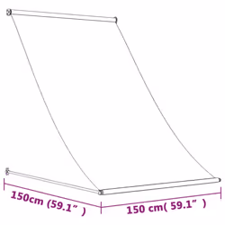 vidaXL Retractable Awning Privacy Screen Anthracite 150x150 cm Fabric & Steel - Additional view 8