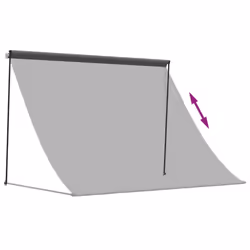 vidaXL Retractable Awning Privacy Screen Anthracite 250x150 cm Fabric & Steel - Additional view 5