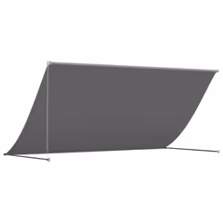 vidaXL Retractable Awning Privacy Screen Anthracite 300x150 cm Fabric & Steel - Additional view 4