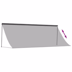 vidaXL Retractable Awning Privacy Screen Anthracite 350x150 cm Fabric & Steel - Additional view 5